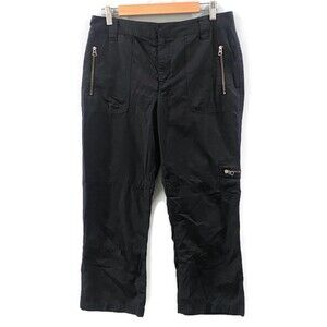 Lauren Ralph Lauren Black Parachute Cropped Cargo Pant - Black 10